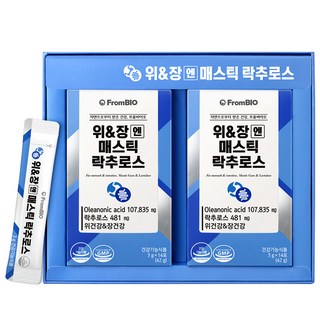 프롬바이오 위&장엔 매스틱 락추로스 유산균 매스틱검 이병헌 프로바이오틱스 유산균 다이어트, 2박스, 42g