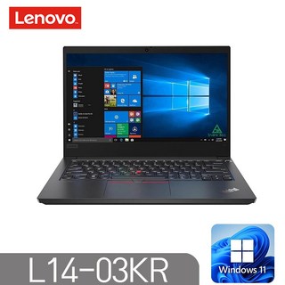 [LENOVNO ThinkPad] L14 인텔10세대 i5-10210U 16G NVMe512G UHD 윈도우11 14인치, WIN11 Pro, 16GB, 512GB, 블랙