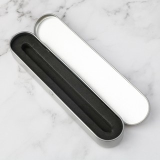 17x2cm 검은 금속 펜 상자 만년필 연필에 대 한 보호 편지지 선물 사무실 학교 용품, 02 Silver