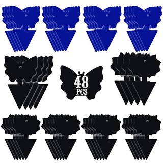 48PCS 초파리 끈적끈적한 덫 곰팡이 그낫 실내외 식물용 곤충 덫 주방 및 실외 48 레몬 옐로우, 48