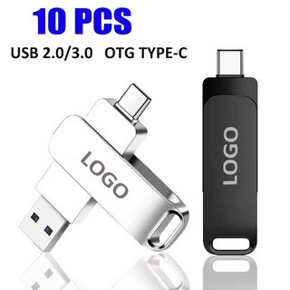 2 in 1 C타입 OTG 메모리 스틱 USB 30 플래시 디스크 128GB 256G 512G USBC 펜 드라이브 무료 로고 64GB USB20 8GB 32GB 10PCs, 16.8GBUSB 3.0  Black10PCS, 10개