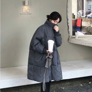 POMTOR 겨울 루즈핏 패딩 자켓 여성 경량패딩 롱패딩