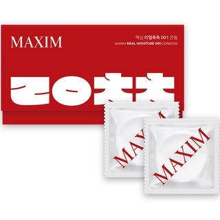 맥심 리얼촉촉 001 일반형 콘돔, 12개입, 1개 대표 이미지 - 커플 성인용품 추천