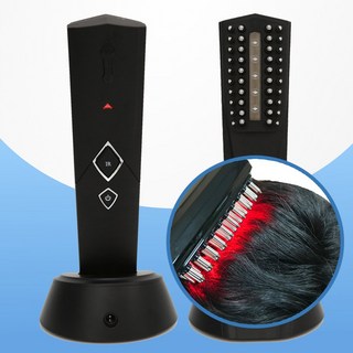 그로우빔 저준위레이저 전동 모발 두피 케어 관리기기 LED 탈모 예방, 1개, 블랙