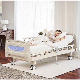 에이치베드 환자용 1모터/2모터 전동 병원침대 (매트포함) 1세트 긴다리(바닥부터매트까지58cm) HB101-A(상체각도조절_1모터) 기본매트리스(마블)+0 상품 이미지