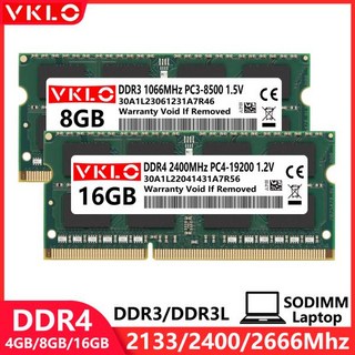 노트북 메모리 램 DDR3 DDR4 4GB 8GB 16GB PC2 667 800 PC3 PC3L 1066 1333 1600 PC4 2133 2400 2666 비 ECC SODIMM, DDR3L-8GB-1600-1.35V, 1개