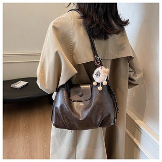 2024 다기능 대용량 숄더백 빈티지 크로스백 통근 양어깨 구름가방