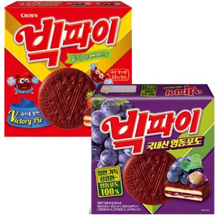 크라운 빅파이 영동포도 324g + 딸기 324g, 1개