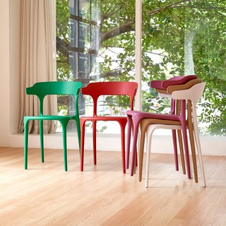에코 플라스틱 인테리어 디자인 카페 식탁 의자 (5color)), 화이트, 1개