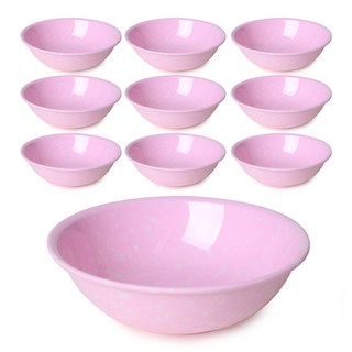 레트로 분식 그릇 포장마차 떡볶이 라면 캠핑 접시, 핑크, 레트로그릇, 10개