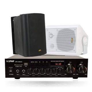 카페매장 음향세트 (블루투스 앰프+스피커 블랙 2개) KPR-160EUG KPR-160S, 단품