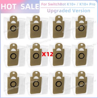 SwitchBot Mini Robot Vacuum K10+ / K10+ Pro 교체용 부품 먼지봉투 액세서리, [02] 12 Bags, 03 12 Bags, 12개
