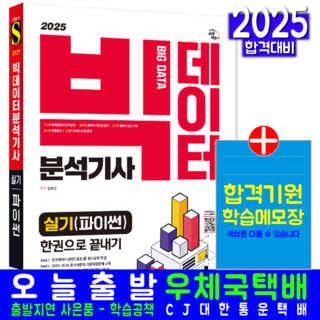 빅데이터분석기사 실기 교재 책 파이썬 한권으로끝내기 시대고시기획 장희선 2025