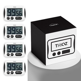 트리오즈 디지털 타이머 TT-291, 4개, 블랙