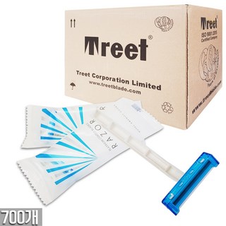 트리트 일회용 포장면도기 700개 일회용면도기, 1개, 700개입