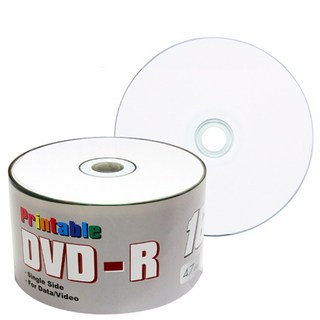멜로디 공DVD 프린터블 50매 벌크 패키지, 1개 멜로디 공DVD 프린터블 50매 벌크 패키지, 1개