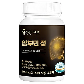 고함량 알부민 골드 식약청인증 영양제, 2개, 120정