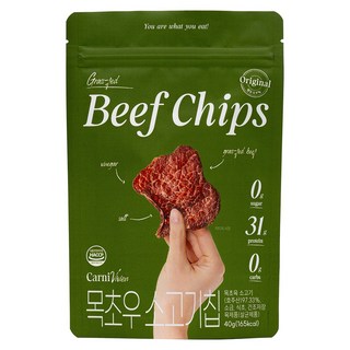 카니비비안 목초우 소고기칩, 40g, 1개