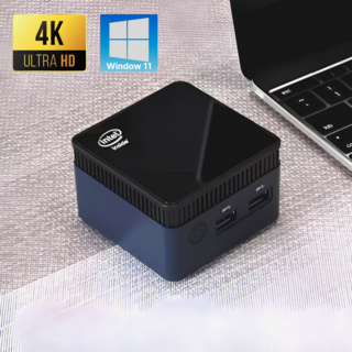 [이지컴] 초소형 올인원 미니 PC DDR5 12GB win11 한글 NVMe 탑재 데스크탑, 램12GB/SSD512GB(WIN11), WIN11 Pro, 블랙, EZ103, 512GB