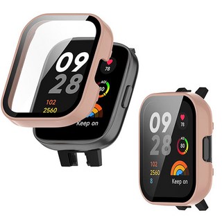 오달라 샤오미 레드미워치3 미워치3 전용 액정 보호 풀커버 케이스, 핑크