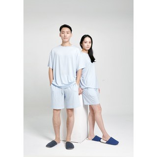 텐셀 항균가공 친환경 남녀 커플 반팔 반바지 홈웨어