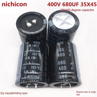 1PCS 400V680UF 35X45 Nichicon 알루미늄 전해 커패시터 680UF 400V 35 45 GN 105 도 고정, 1개