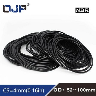 오링 o-ring 10 개/몫 고무 링 NBR 씰링 O-링 CS4mm OD52/55/60/65/70/75/80/85/90/95/100mm 니트릴 O 씰 가스켓 오일, 52x44x4mm, 10pieces, 10개