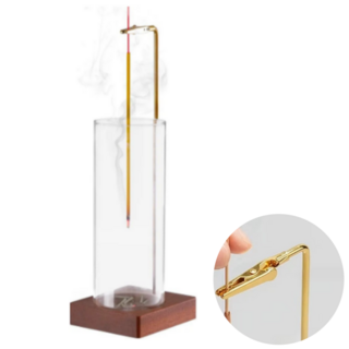 (강력고정) 리비움 집게형 유리 인센스 스틱 홀더 거치대