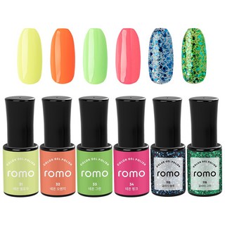 ROMO 로모 젤네일 6종 세트, 13. 로모젤 6종 6H1 [여름휴가스페셜 세트], 30g, 1개