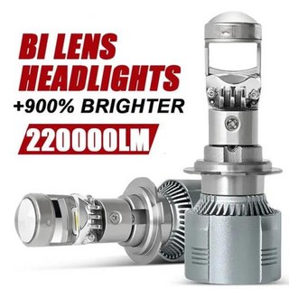 자동차 헤드라이트 전구 Canbus 램프 H4 H7 BI LED 프로젝터 렌즈 H11 9005 HB3 9006 HB4 HiLo 빔 자동차 오토바이 12V 26000LM LHD, 1개