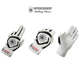 스파이더 SPIDER GRIP 스파이더 그립 양피 배팅장갑 화이트/블랙, 1세트