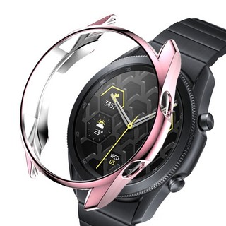 어프리비 갤럭시 워치3 풀커버 보호 케이스 41mm 45mm, 핑크, 1개
