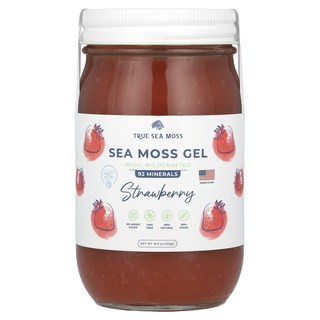 True Sea Moss 바다이끼 젤 딸기 453g(16fl oz), TrueSeaMoss바다이끼젤딸기453g16floz, 453g, 1개 대표 이미지 - 모스탄 대사 추천