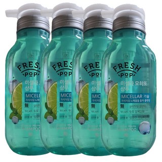 프레시팝 미셀라 그린 허브 레시피 샴푸 모히또, 500ml, 4개