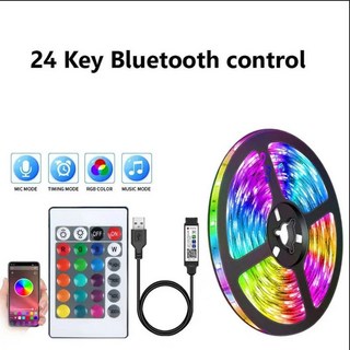 WIFI LED 스트립 조명 APP 제어 색상 변경 USB 5050 RGB LED 조명 룸 장식 유연한 램프 테이프 주변 TV 백라이트, Bluetooth controller, 10m