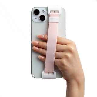 윌비 클립온 포인트 미니 (15.5 - 16cm 용) 핸드폰 이북리더기 핸드 스트랩, 핑크, 1개
