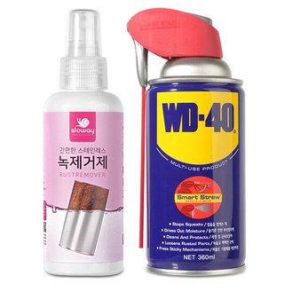WD-40 방청윤활제 360ml + 슬로웨이 녹제거제 150ml 사은품 전용 브러쉬 1개 증정 1세트 상품 이미지
