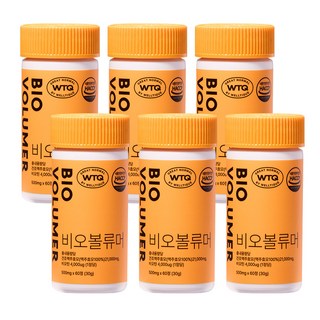 (4+2) 비오틴 비오볼류머 맥주효모 판토텐산 비타민 미네랄, 60정, 6개