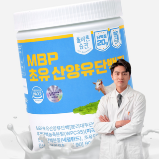 올바른습관 MBP 초유산양유 단백질분말 식약처인증 HACCP, 4개, 500g