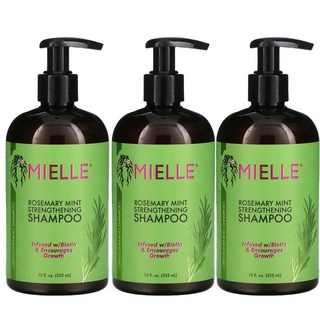 Mielle 미엘 강화 샴푸 로즈마리 민트 355ML, 3개