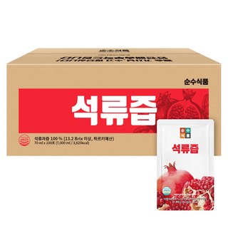 순수식품 석류즙, 70ml, 100개