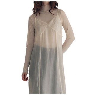 로라로라 SHEER EMBROIDERY BUSTIER ONEPIECE IVORY OP24501 385107