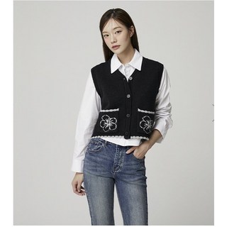 플라스틱아일랜드 스캘럽배색 베스트 PQ4KV081 622474