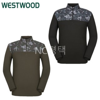 웨스트우드 22년 가을맞이 신상품! 남성 요크 프린트 집업 티셔츠 WM3MCTSQ307