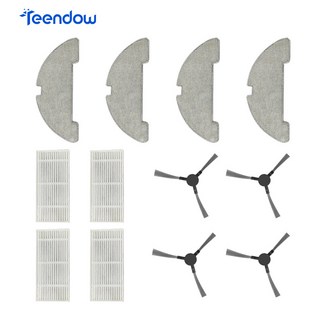 Teendow 로봇청소기 D10S 소모품 (물걸레 4개+필터4개+브러시 4개), 1세트