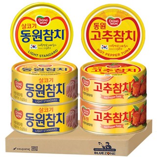 [블루존] 동원참치 135g 2종 C세트 (고추 살코기)x3, 6개