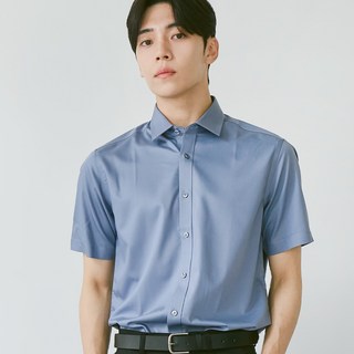 인클라바 반팔 와이셔츠 구김없는 스판 프리미엄 뱀부 대나무 셔츠