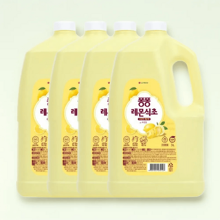 퐁퐁 레몬식초 주방세제 용기형, 3L, 4개