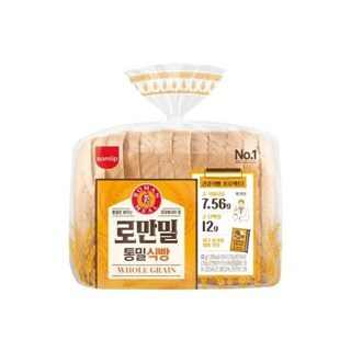 삼립 통밀 로만밀 식빵 420g 1봉, 2개