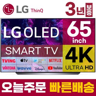 LG 65인치 TV OLED 올레드 4K 스마트 TV OLED65C1 미러링 넷플릭스 유튜브, 방문설치, 벽걸이형